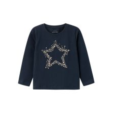 Camiseta manga larga niña Estrellas Marino