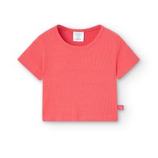 Camiseta niña Boboli coral