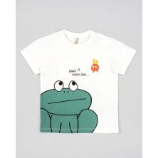 Camiseta bebe niño verano rana verde