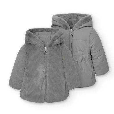 Parka reversible de bebé niña