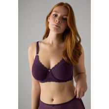 Sujetador reductor Ysabel Mora minimizer bra copa C midnight plum