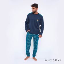 Pijama invierno hombre Muydemi marino