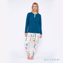 Pijama invierno mujer azul Muydemi