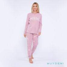 Pijama mujer  invierno rosa Muydemi