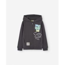 Sudadera capucha infantil marrón Losan