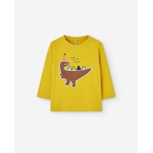 Camiseta manga larga bebé Losan Dino mostaza