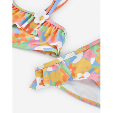 Bikini niña 2 piezas con estampado tropical Losan