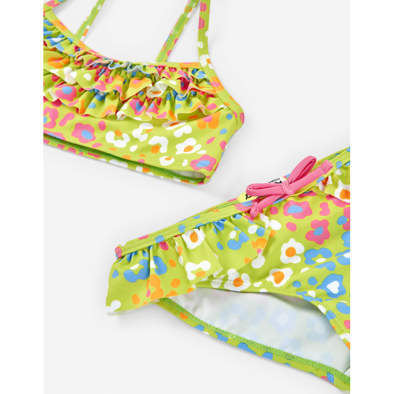 Bikini niña 2 piezas con estampado flores Losan Bikini niña 2 piezas con estampado flores Losan