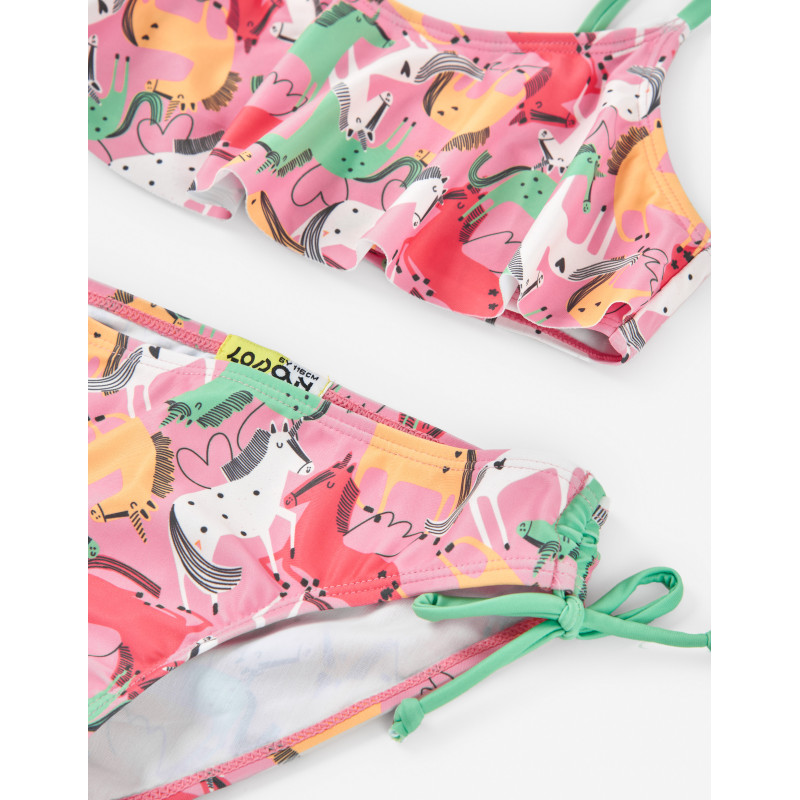 Bikini niña 2 piezas con estampado unicornios Losan Bikini niña 2 piezas con estampado unicornios Losan