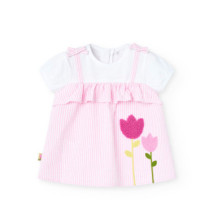 Vestido popelín listado de bebé -BCI