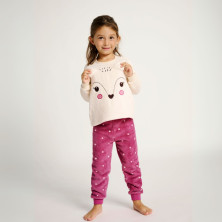 Pijama invierno infantil niña coralina crudo Muydemi