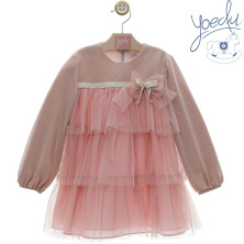 Vestido infantil invierno Yoedu Rosa