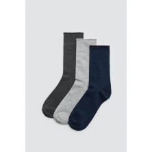 CALCETÍN MUJER BAMBÚ CÁLIDO SIN PUÑO PACK DE 3