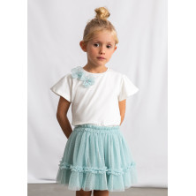 Conjunto falda tul con camiseta niña Mayoral