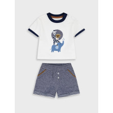 Conjunto bebé  camiseta +short azul Energiers