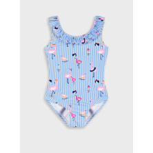 Bañador niña rayas celeste Energiers