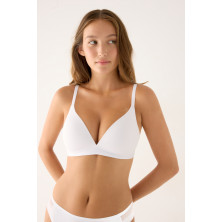 Sujetador mujer sin aro con relleno Ysabel Mora Blanco Paula Echevarría