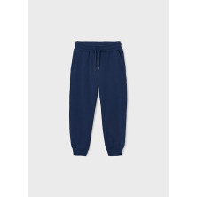 Pantalón felpa básico puños  Marino