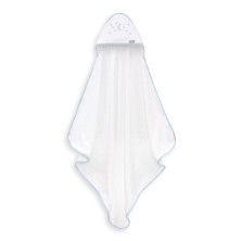 Capa de baño bambu d.algodón osos-corazones blanco-rosa Interbaby