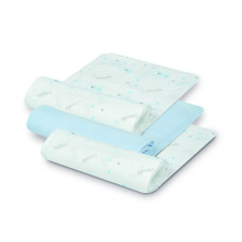 Gasas bebé bambú 55x70 mod. bear pack 3 Interbaby azul