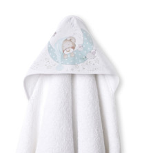 Capa de baño mod.bear sleeping blanco -verde Interbaby