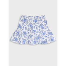 Falda pantalón blanca-celeste Energiers