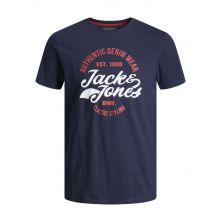 Camiseta manga corta azul marino jack & jones