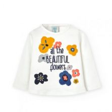 Camiseta punto "flowers bbl" de bebé