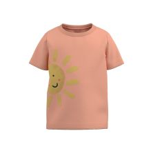 Camiseta manga corta niña Name It sol,color melocotón