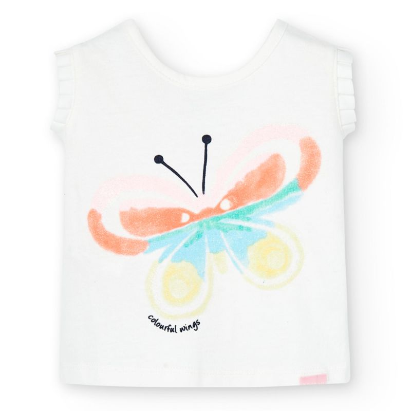 Camiseta Punto Plisada De Bebé Niña