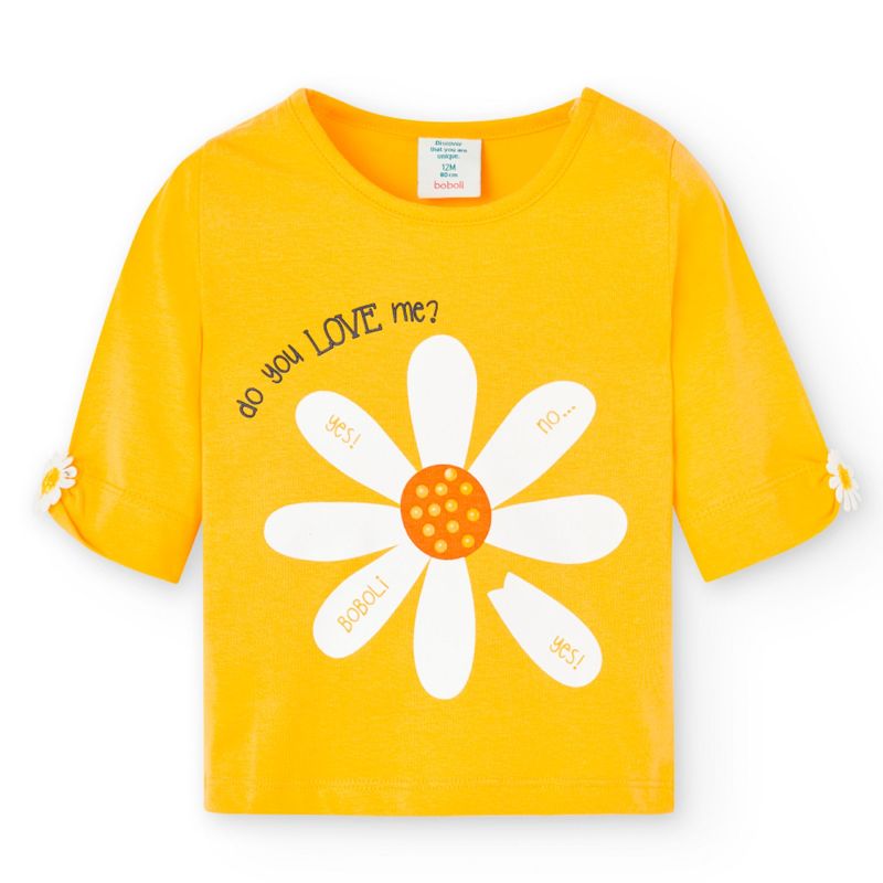 Camiseta Punto "Flor" De Bebé Niña -Bci