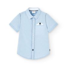 Camisa Fil A Fil Manga Corta De Niño