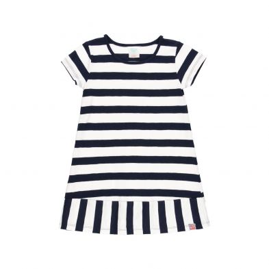 Vestido punto listado de niña