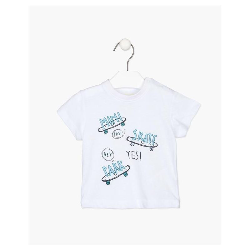 Camiseta Bebe Niño Manga Corta De Punto Liso Con Print