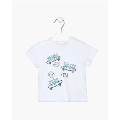 Camiseta Bebe Niño Manga Corta De Punto Liso Con Print