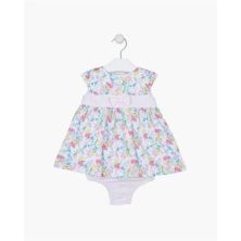 Vestido De New Born Niña En Manga Corta En Popelin Estampado Y Braguita
