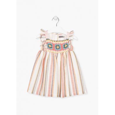 VESTIDO ALGODON CON VOLANTES EN MANGAS