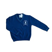 Blue sweater. "The International School Estepona"