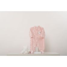 Pelele bebé niña  rosa Kinanit abierto delante